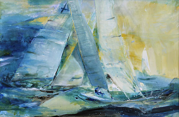 Mica Knorr-Borocco: Regatta, 2011, Acryl